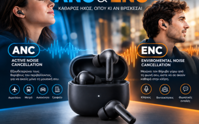 Ασύρματα ακουστικά Bluetooth με ANC και ENC